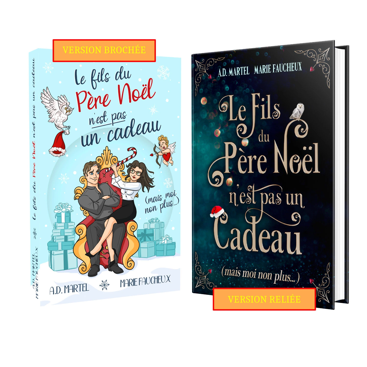 Les deux versions du roman Le Fils du Père Noël n'est pas un Cadeau